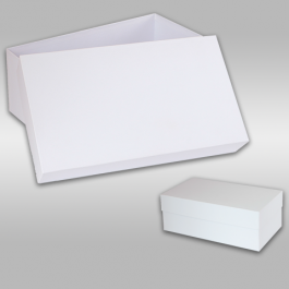 HARD BOX FOR SHOES WHITE KRAFT PAPER